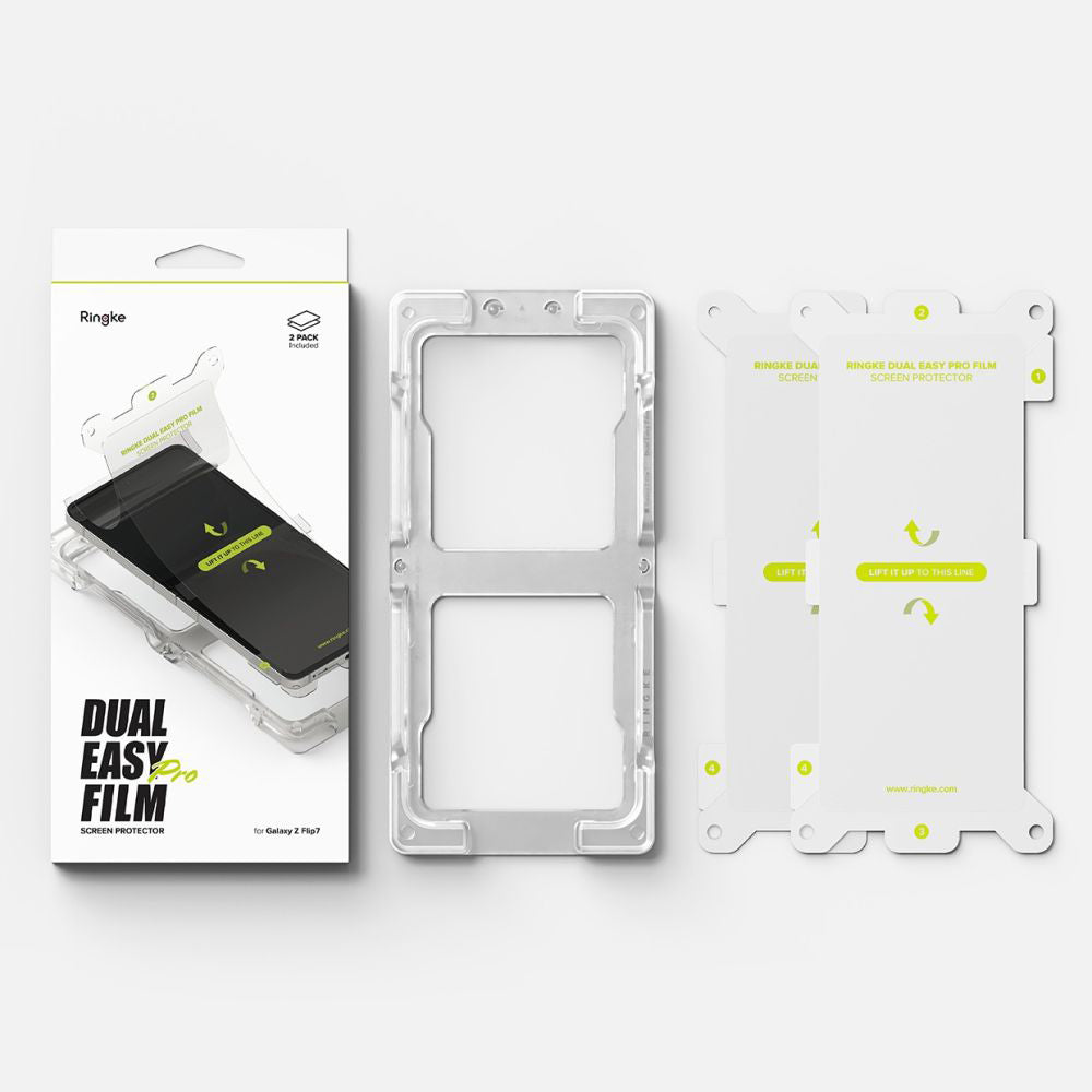 Ochranná fólia Ringke Dual Easy Pro pre vnútorný displej Samsung Galaxy Z Flip7 F766, Plast, Sada 2 kusy