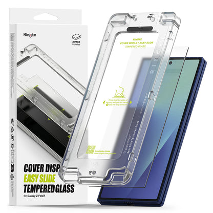 Ochranná fólia Ringke Easy Slide pre vonkajší displej pre Samsung Galaxy Z Fold7 F966, Tvrdené sklo, Plné lepenie, Sada 2 kusy