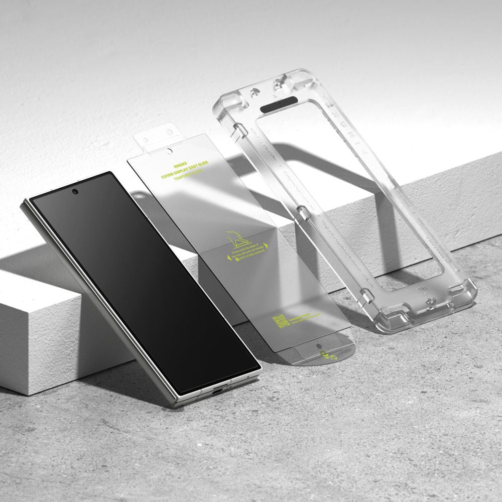 Ochranná fólia Ringke Easy Slide pre vonkajší displej pre Samsung Galaxy Z Fold7 F966, Tvrdené sklo, Plné lepenie, Sada 2 kusy