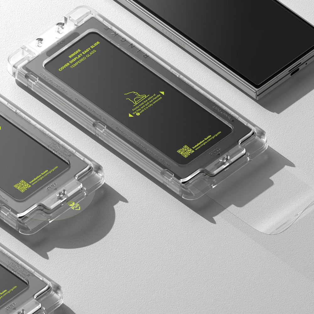 Ochranná fólia Ringke Easy Slide pre vonkajší displej pre Samsung Galaxy Z Fold7 F966, Tvrdené sklo, Plné lepenie, Sada 2 kusy