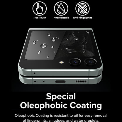 Ochranná fólia Ringke pre vonkajší displej pre Samsung Galaxy Z Flip5 F731, Tvrdené sklo, Full Glue, Sada 2 kusy