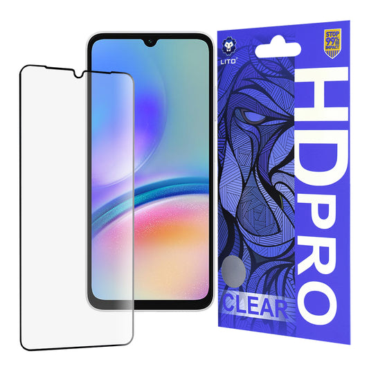 Ochranná fólia na displej Lito HD Pro Clear pre Samsung Galaxy A05s A057, tvrdené sklo, plné lepidlo, čierna