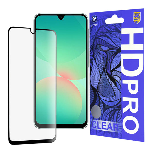 Ochranná fólia na displej Lito HD Pro Clear pre Samsung Galaxy A26 A266, tvrdené sklo, plné lepidlo, čierna