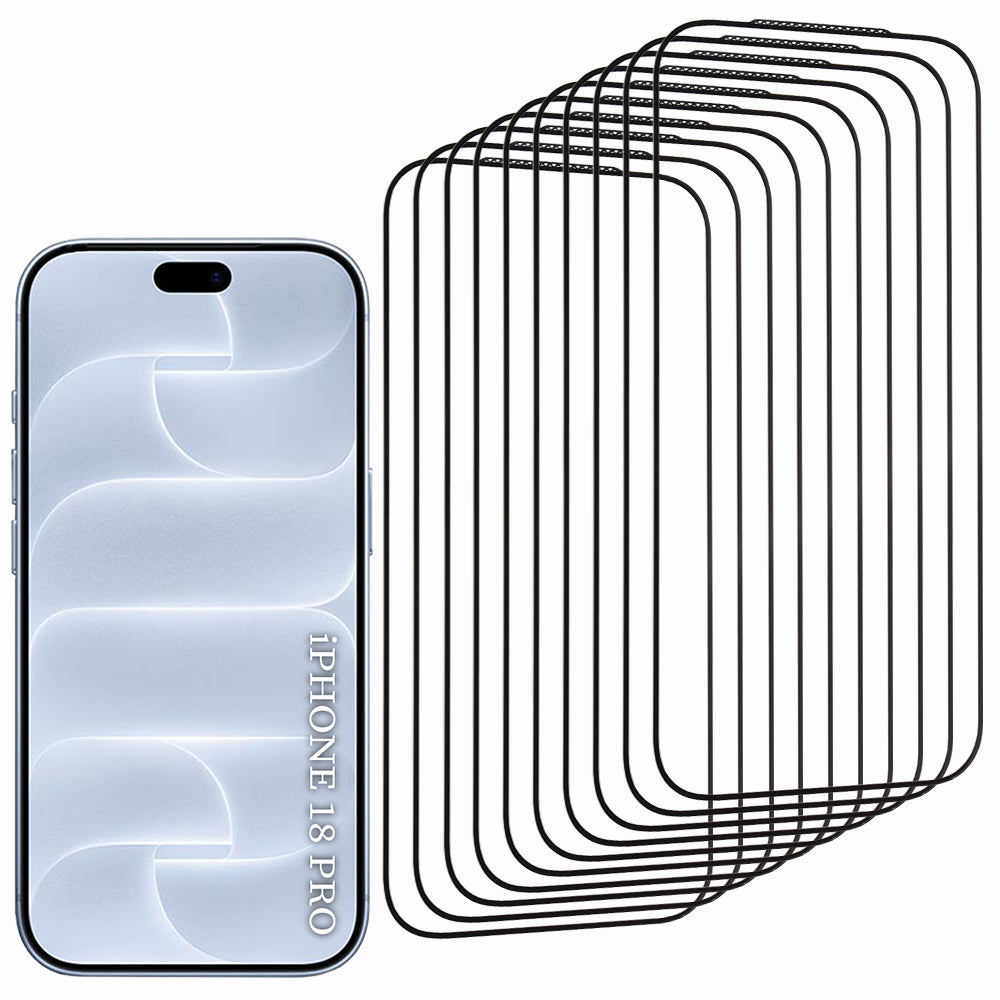Ochranná fólia na displej Lito HD Pro pre Apple iPhone 18 Pro / 17 Pro, tvrdené sklo, celoplošné lepenie, súprava 10 kusov, čierna