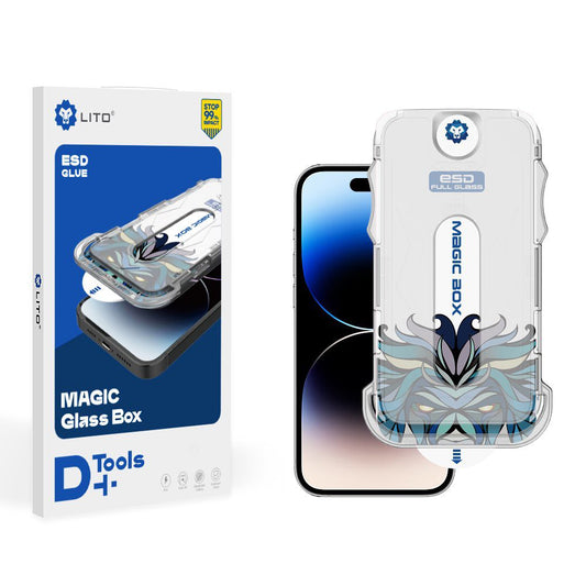 Ochranná fólia na displej Lito Magic Glass Box D+ Tools pre Apple iPhone 16, tvrdené sklo, plné lepidlo