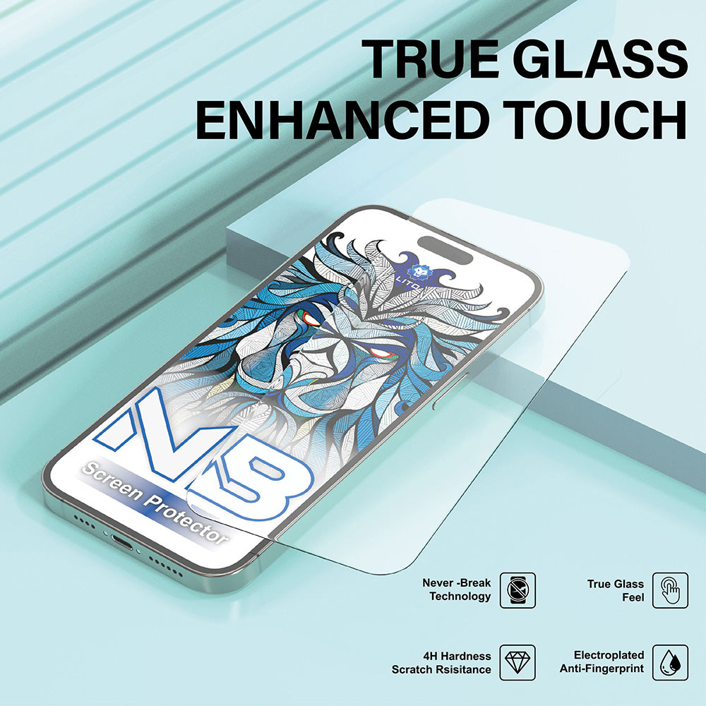 Ochranná fólia Lito NB na displej pre Apple iPhone 17 Air, Tvrdené sklo, Full Glue, Čierna