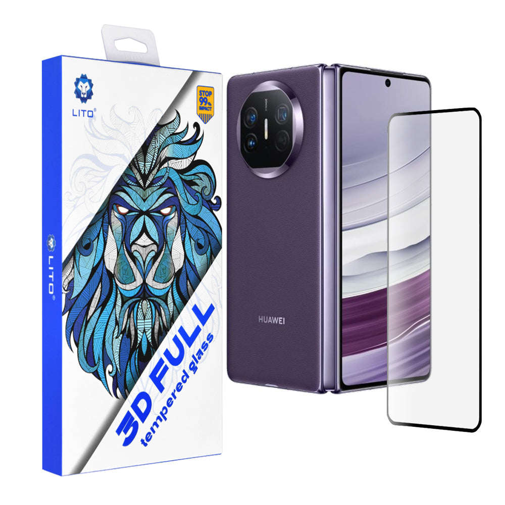 Ochranná fólia na displej Lito pre Huawei Mate X5, tvrdené sklo, plné lepidlo, 3D, čierna