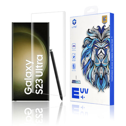 Ochranná fólia na displej Lito pre Samsung Galaxy S23 Ultra S918, tvrdené sklo, UV lepidlo, 3D