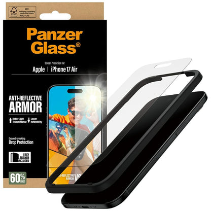 Ochranná fólia Matte PanzerGlass Armor EasyAligner pre Apple iPhone 17 Air, Kalené sklo, Full Glue