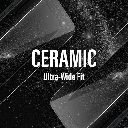 Ochranná fólia na displej PanzerGlass Ultra-Wide Ceramic II EasyAligner pre Apple iPhone 17 Pro Max, Kalené sklo, Full Glue, Čierna