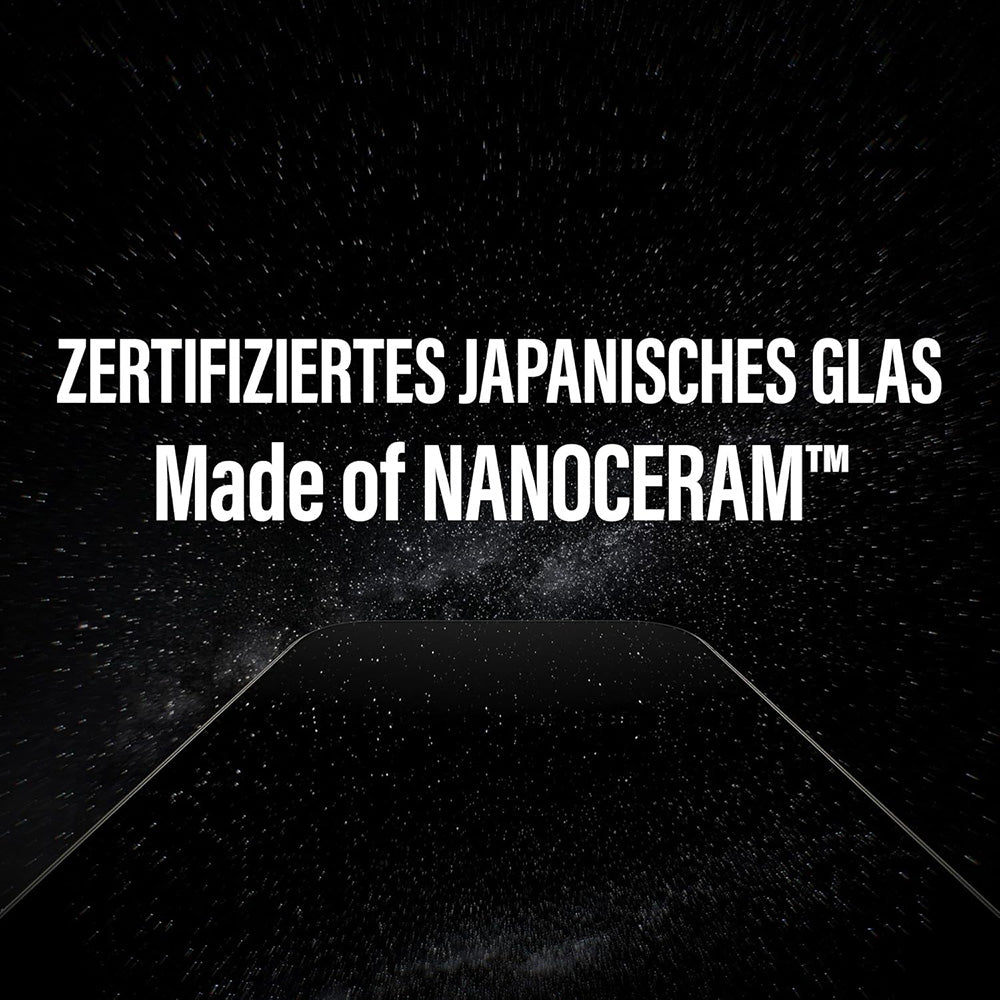 Ochranná fólia na displej PanzerGlass Ultra-Wide Ceramic II EasyAligner pre Apple iPhone 17 Pro Max, Kalené sklo, Full Glue, Čierna