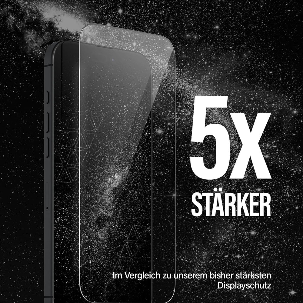 Ochranná fólia na displej PanzerGlass Ultra-Wide Ceramic II EasyAligner pre Apple iPhone 17 Pro Max, Kalené sklo, Full Glue, Čierna