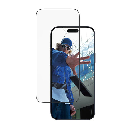 Ochranná fólia na displej PanzerGlass Ultra-Wide Fit EasyAligner pre Apple iPhone 17 Pro Max, Kalené sklo, Full Glue, Čierna