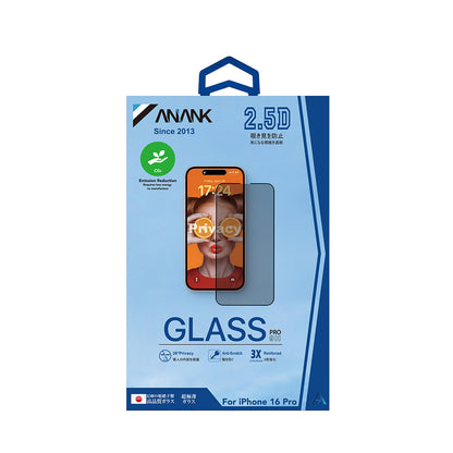 Ochranná fólia na displej Privacy Anank 3X Reinforced pre Apple iPhone 15 Pro Max, bezpečnostné sklo, plné lepidlo, 2.5D