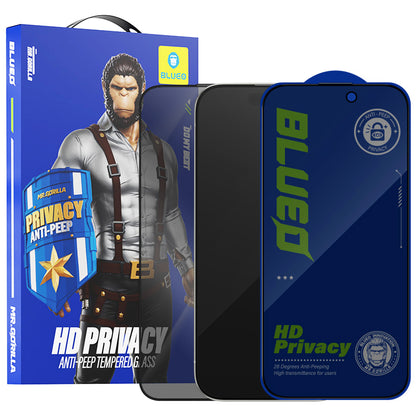 Ochranná fólia na displej Privacy Blueo Anti-Peep pre Apple iPhone 15 Pro Max, tvrdené sklo, plné lepidlo