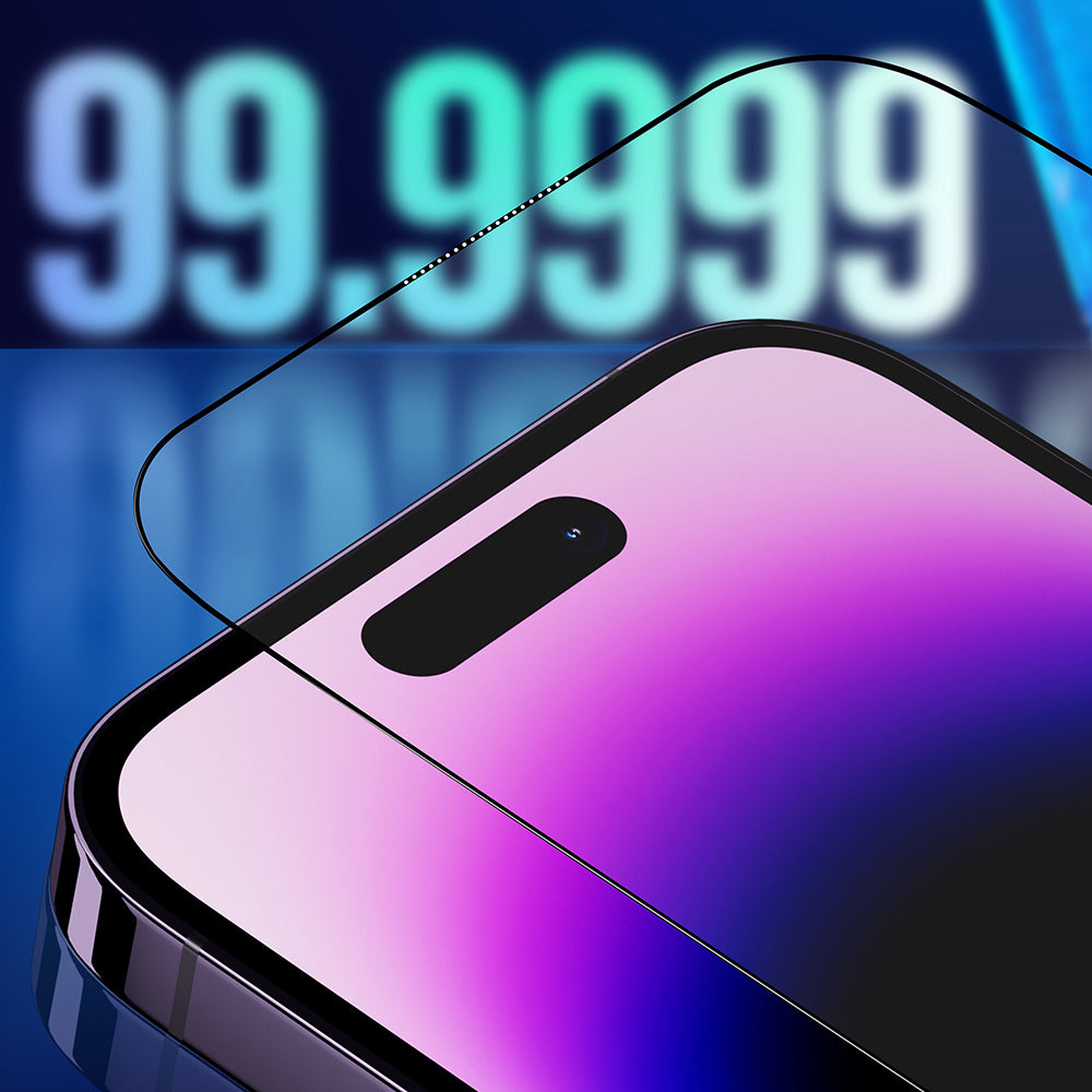 Ochranná fólia na displej Privacy Blueo Sapphire Applicator Pro pre Apple iPhone 17 Pro / 17 / 16 Pro, Kalené sklo, Full Glue