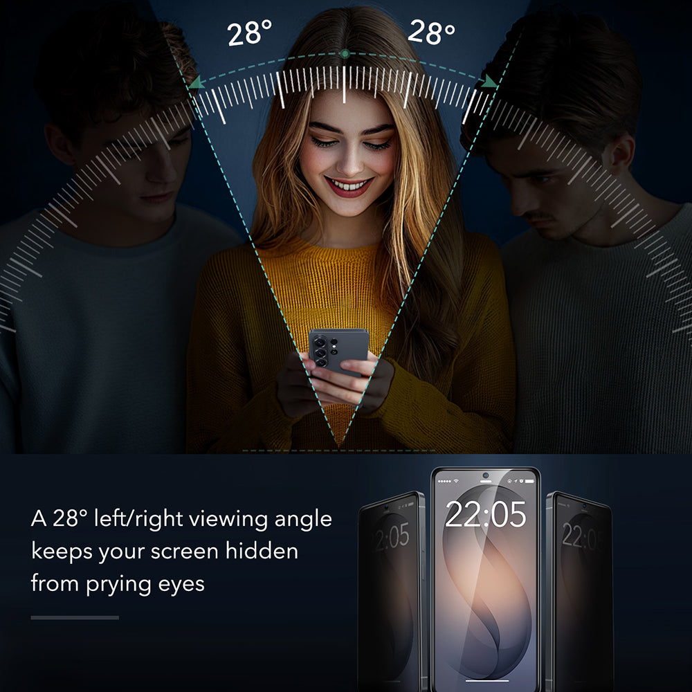 Ochranná fólia Ecran Privacy ESR Armorite pre Samsung Galaxy S26 Ultra, Kalené sklo, Full Glue