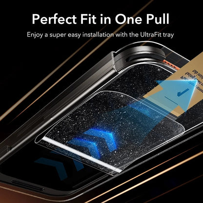 Ochranná fólia na displej Privacy ESR Armorite Pro UltraFit pre Apple iPhone 18 Pro Max, tvrdené sklo, plné lepidlo, sada 3 kusov