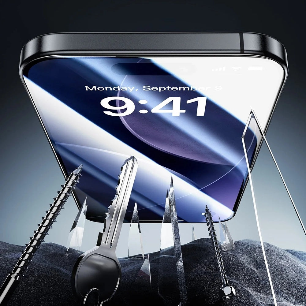 Ochranná fólia Ecran Privacy ESR Armorite UltraFit pre Apple iPhone 17 Pro Max, Kalené sklo, Full Glue, Sada 3 kusy