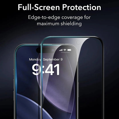 Ochranná fólia Ecran Privacy ESR Armorite UltraFit pre Apple iPhone 17 Pro Max, Kalené sklo, Full Glue, Sada 3 kusy