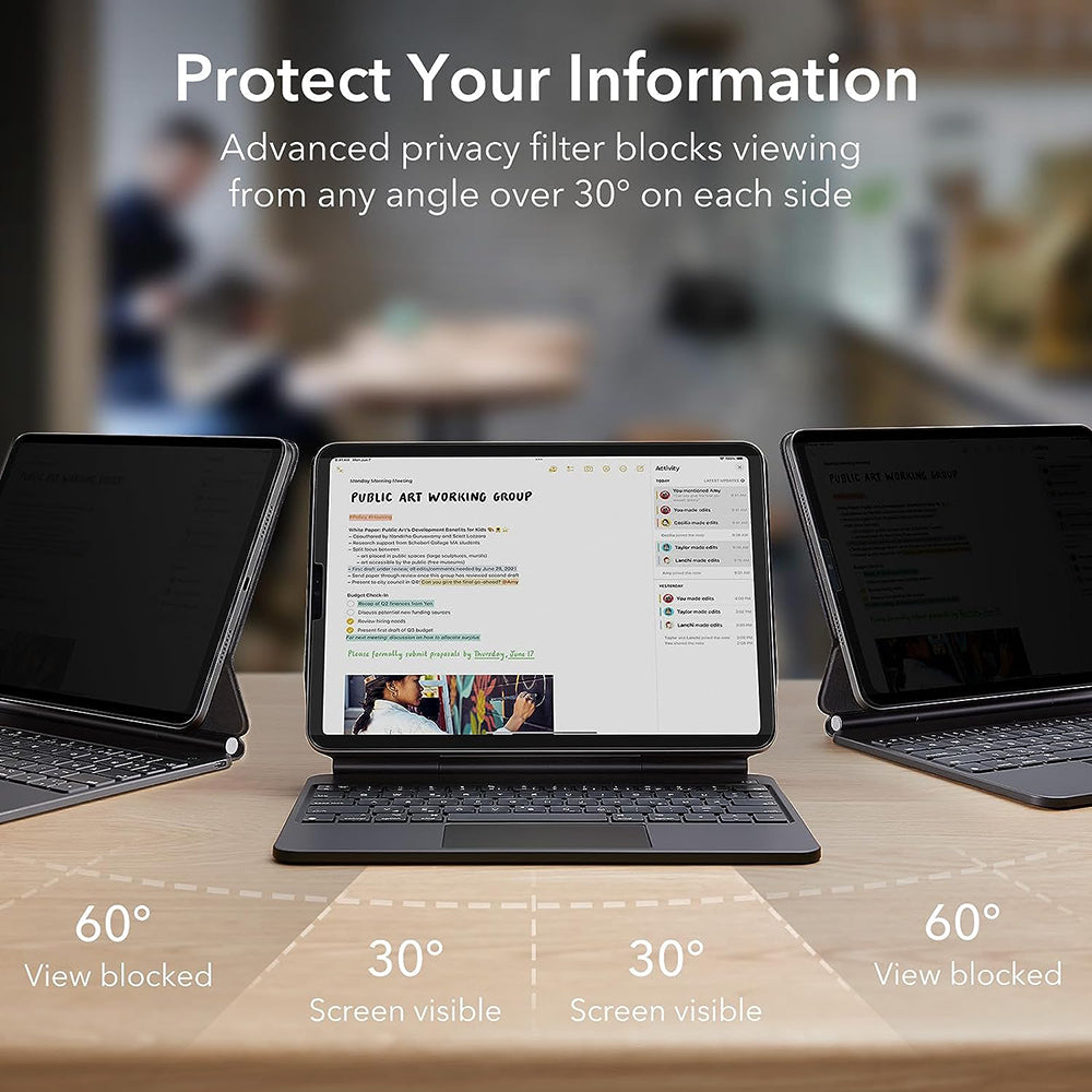 Ochranná fólia na obrazovku Privacy ESR Magnetic pre Apple iPad Air 11 (2026) / Air 11 (2025), plastická