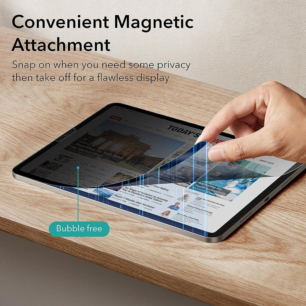 Ochranná fólia Ecran Privacy ESR Magnetic pre Apple iPad Pro 12.9 (2022) / Pro 12.9 (2021) / Pro 12.9 (2020), Plastová