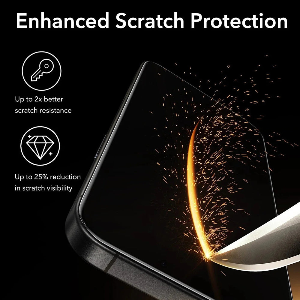Ochranná fólia Ecran Privacy ESR UltraFit Armorite Pro pre Apple iPhone 17 / 16 Pro, Kalené sklo, Full Glue, Sada 3 kusy