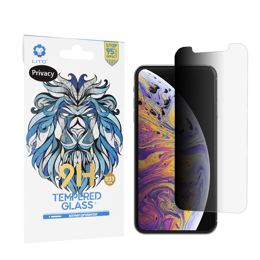 Ochranná fólia na displej Privacy Lito Classic pre Apple iPhone 11 Pro Max / XS Max, tvrdené sklo, plné lepidlo, 2.5D