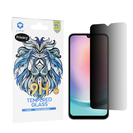 Ochranná fólia na displej Privacy Lito Classic pre Samsung Galaxy A24 4G A245, tvrdené sklo, plné lepidlo, 2.5D