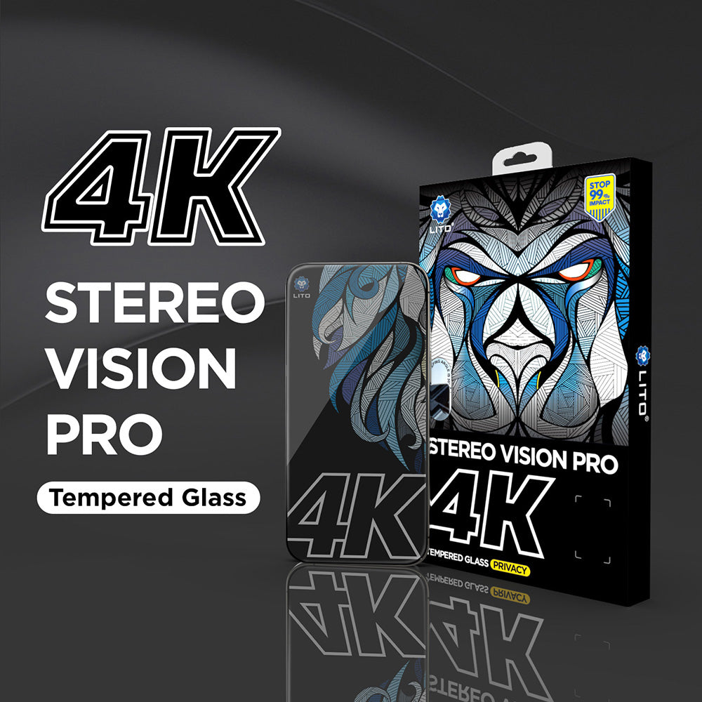 Ochranná fólia Privacy Lito D+ Max 4K pre Apple iPhone 17 Pro, Tvrdené sklo, Full Glue