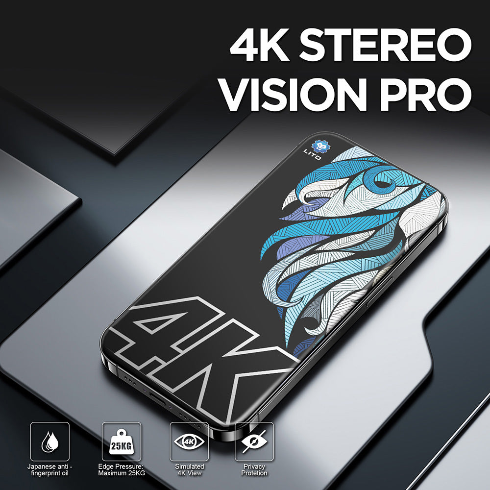 Ochranná fólia Privacy Lito D+ Max 4K pre Apple iPhone 17 Pro, Tvrdené sklo, Full Glue