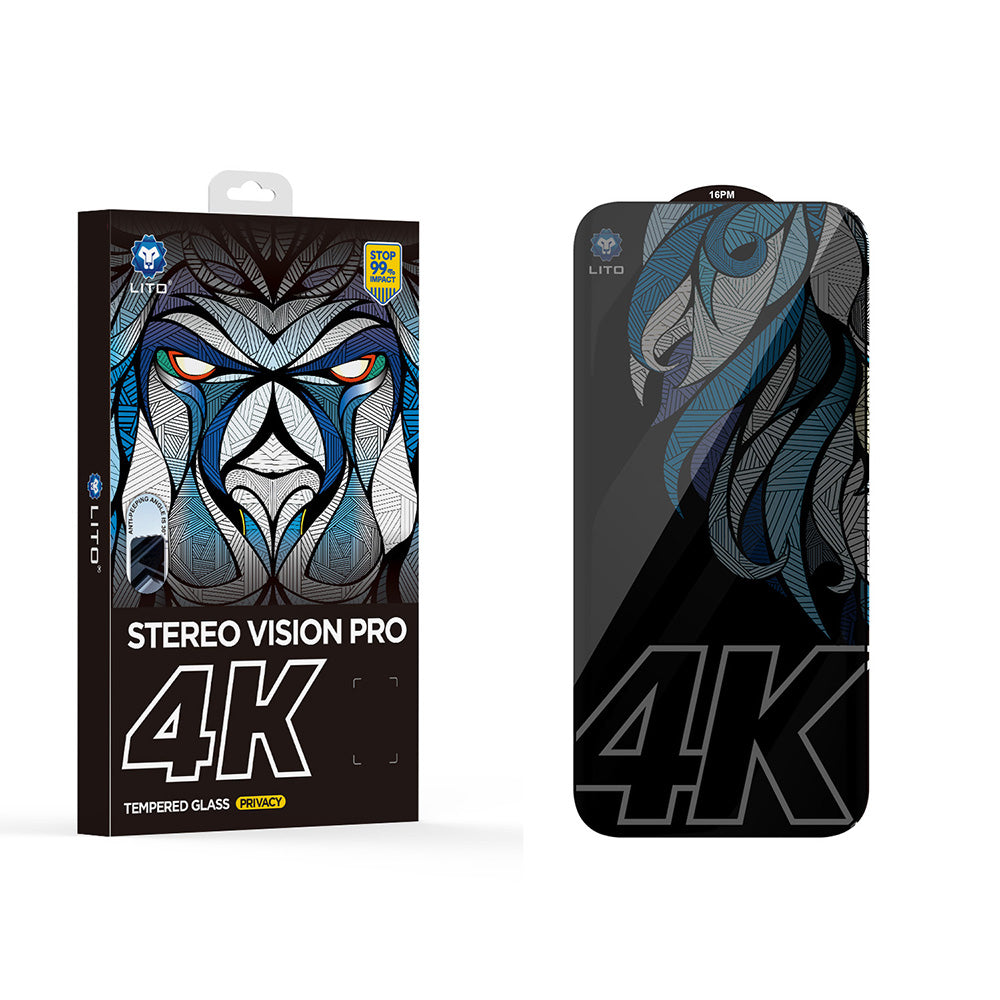 Ochranná fólia Privacy Lito D+ Max 4K pre Apple iPhone 17 Pro, Tvrdené sklo, Full Glue