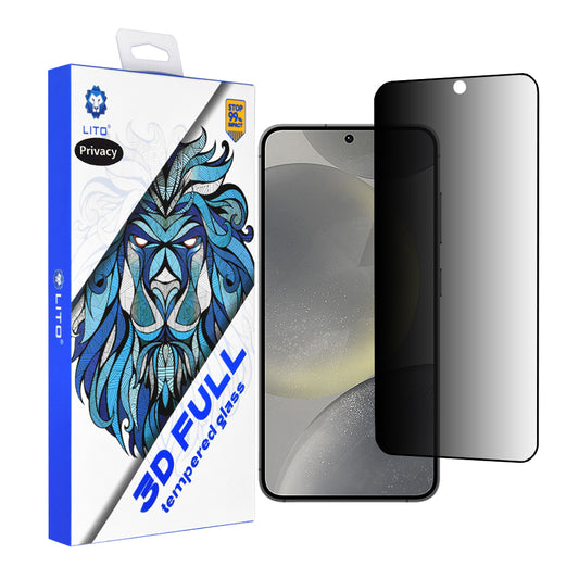 Ochranná fólia na displej Privacy Lito pre Samsung Galaxy S25 S931 / S24 S921, tvrdené sklo, plné lepidlo, 3D