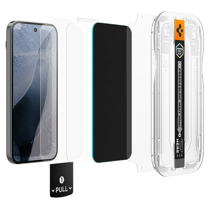 Ochranná fólia na displej Privacy Spigen GlastR EZ FIT Pro pre Google Pixel 11 Pro / 10 Pro, tvrdené sklo, plné lepidlo, sada 2 kusy AGL11481