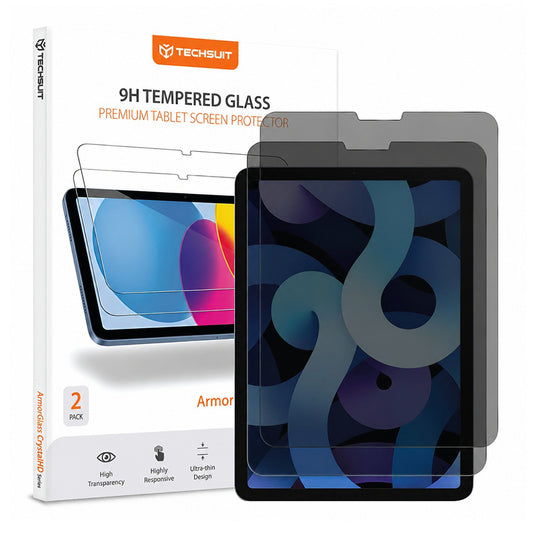 Ochranná fólia na displej Privacy Techsuit ArmorGlass CrystalHD pre Apple iPad Pro 11 (2022), tvrdené sklo, plné lepidlo, sada 2 kusy