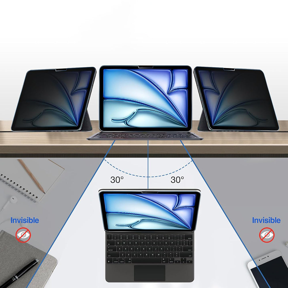Ochranná fólia na displej Privacy Techsuit ArmorGlass CrystalHD pre Samsung Galaxy Tab A11+ / Tab A9+, tvrdené sklo, plné lepidlo, sada 2 kusy