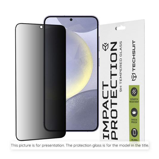 Ochranná fólia na displej Privacy Techsuit pre Apple iPhone 18 Pro Max, tvrdené sklo, plné lepidlo, 111D