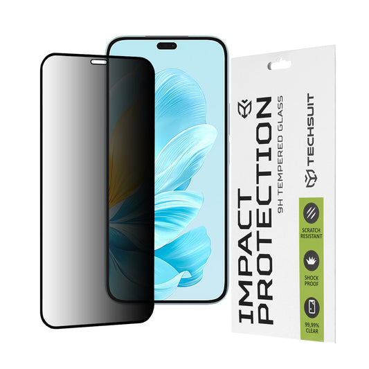 Ochranná fólia na displej Privacy Techsuit pre Honor 200 Lite, tvrdené sklo, plné lepidlo, 111D