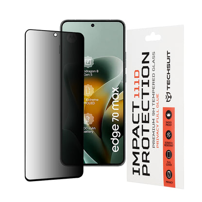 Ochranná fólia na displej Privacy Techsuit pre Motorola Edge 70 Max, tvrdené sklo, plné lepidlo, 111D
