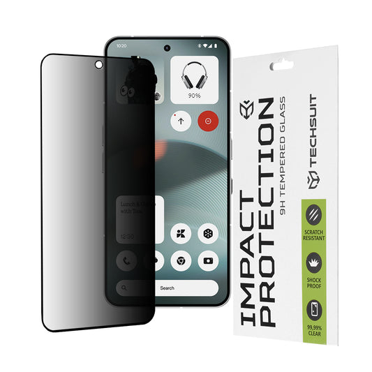 Ochranná fólia na displej Privacy Techsuit pre Nothing Phone (3), tvrdené sklo, plné lepidlo, 111D