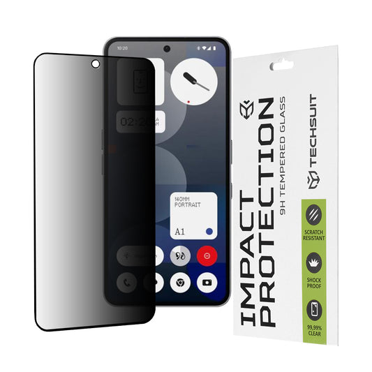 Ochranná fólia na displej Privacy Techsuit pre Nothing Phone (3a) / Phone (3a) Pro, tvrdené sklo, plné lepidlo, 111D