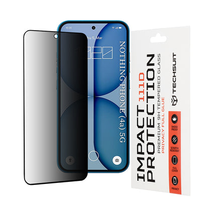 Ochranná fólia na displej Privacy Techsuit pre Nothing Phone (4a), Kalené sklo, Full Glue, 111D