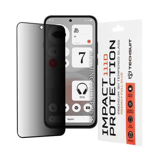 Ochranná fólia na displej Privacy Techsuit pre Nothing Phone (4b), tvrdené sklo, plné lepidlo, 111D