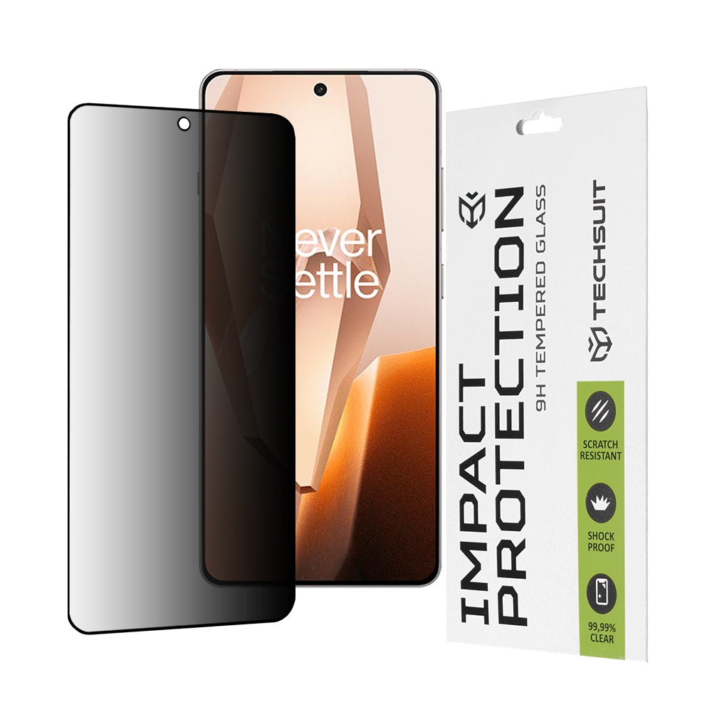 Ochranná fólia na displej Privacy Techsuit pre OnePlus 13R, tvrdené sklo, plné lepidlo, 111D