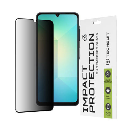 Ochranná fólia na displej Privacy Techsuit pre Samsung Galaxy A06 A065, tvrdené sklo, plné lepidlo, 111D