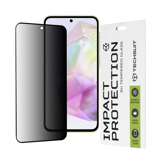 Ochranná fólia na displej Privacy Techsuit pre Samsung Galaxy M56 M566 / M35 / A55 5G A556 / A35 5G A356, tvrdené sklo, plné lepidlo, 111D