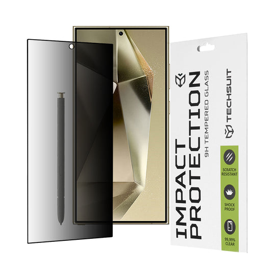 Ochranná fólia na displej Privacy Techsuit pre Samsung Galaxy S24 Ultra S928, tvrdené sklo, plné lepidlo, 111D