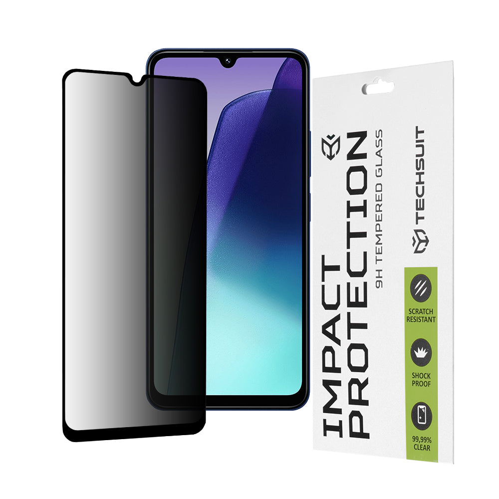 Ochranná fólia na displej Privacy Techsuit pre Xiaomi Redmi A5 4G (Regionálny) / 14C / Poco C75, tvrdené sklo, plné lepidlo, 111D