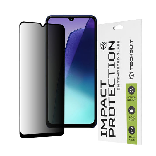 Ochranná fólia na displej Privacy Techsuit pre Xiaomi Redmi A5 4G (Regionálny) / 14C / Poco C75, tvrdené sklo, plné lepidlo, 111D