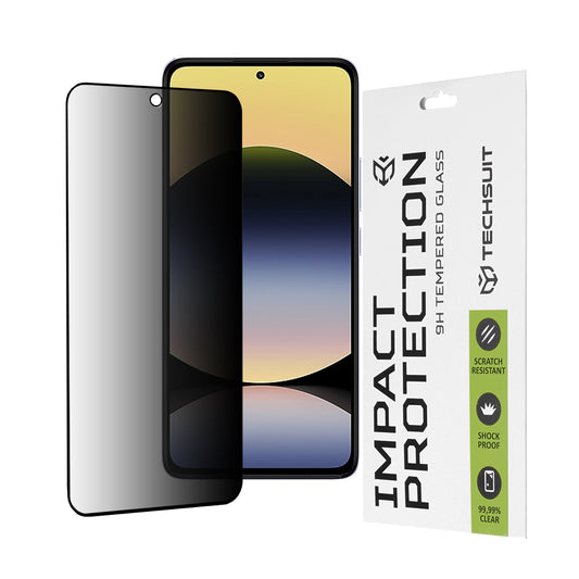 Ochranná fólia na displej Privacy Techsuit pre Xiaomi Redmi Note 14 4G (Standard), tvrdené sklo, plné lepidlo, 111D